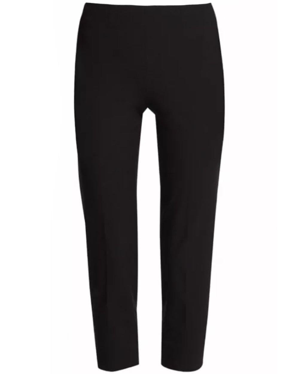 Piazza Sempione Audrey Black Straight Leg Crop Pants Size 10